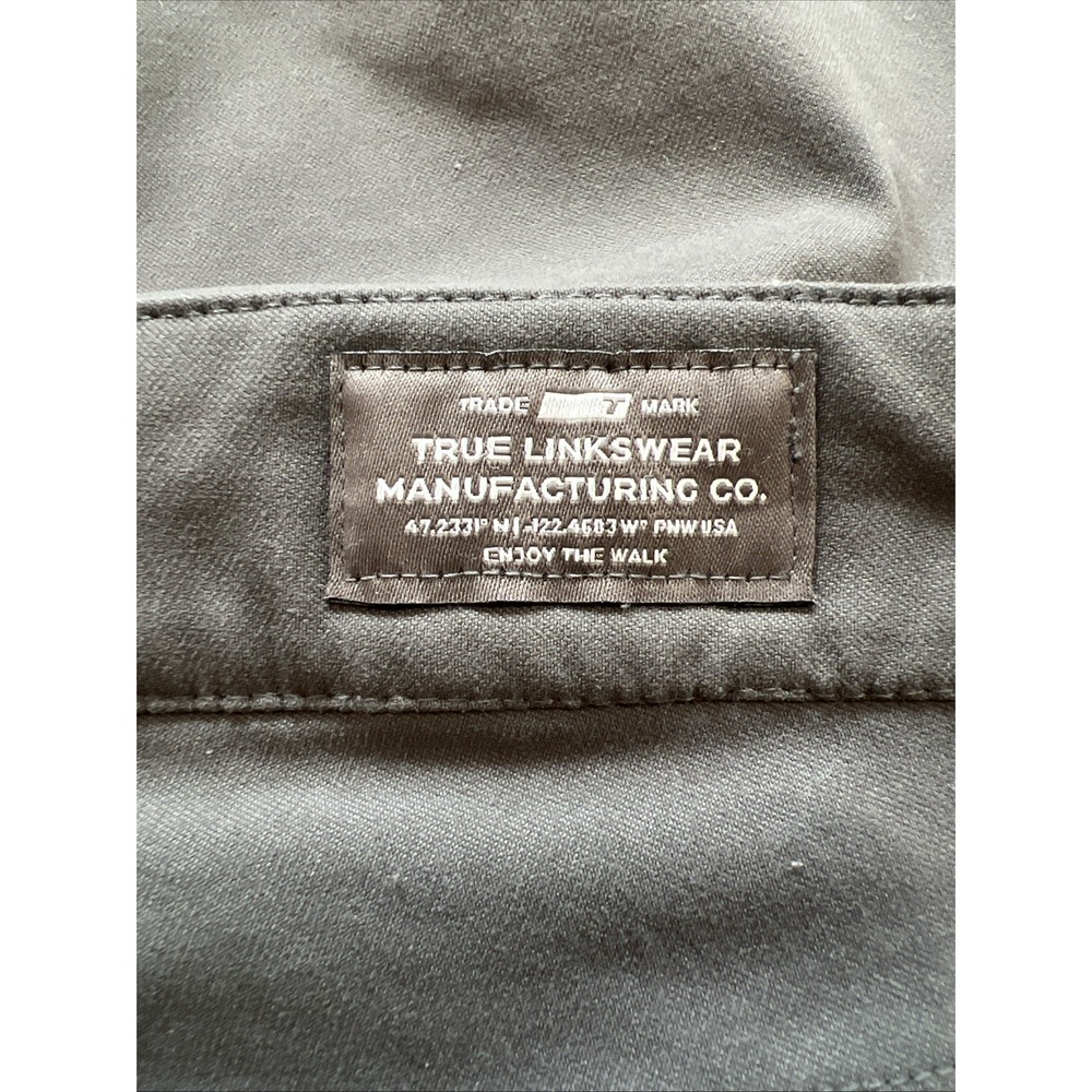 True Linkswear All Day Pants Size‎ 33 Gray Slim Tapered Golf Performance Classic - Picture 5 of 10